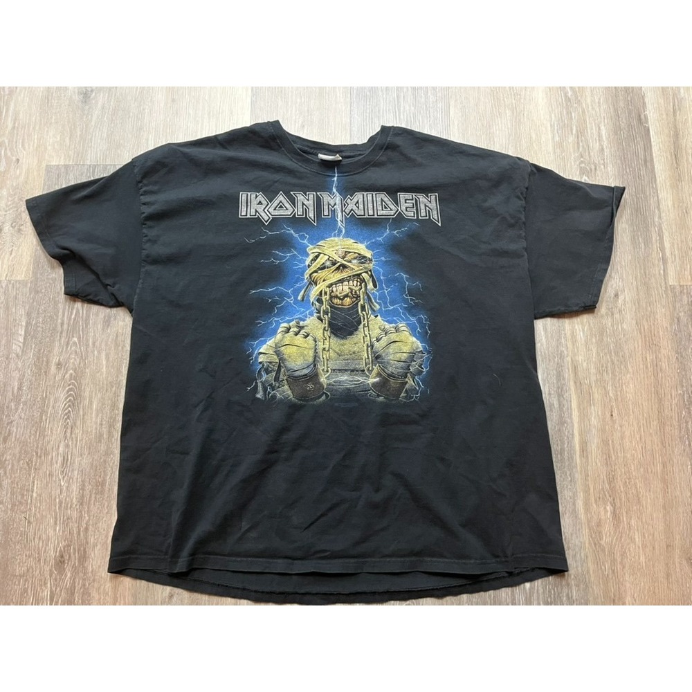 Vintage Iron Maiden Powerslave Heavy Metal Mummy Eddie Black T Shirt 4XL